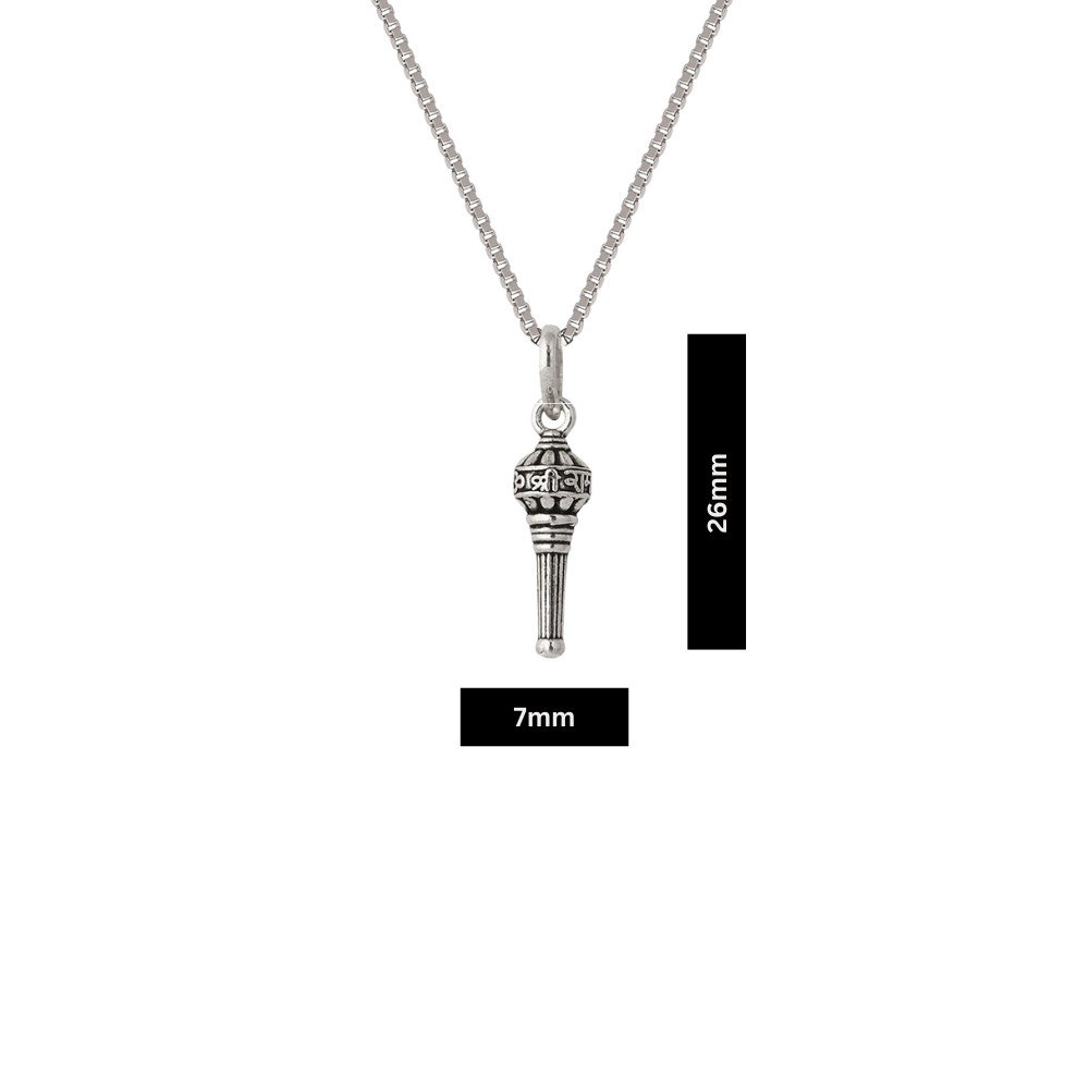 Gada of Lord Hanuman | 925 Silver Pendant