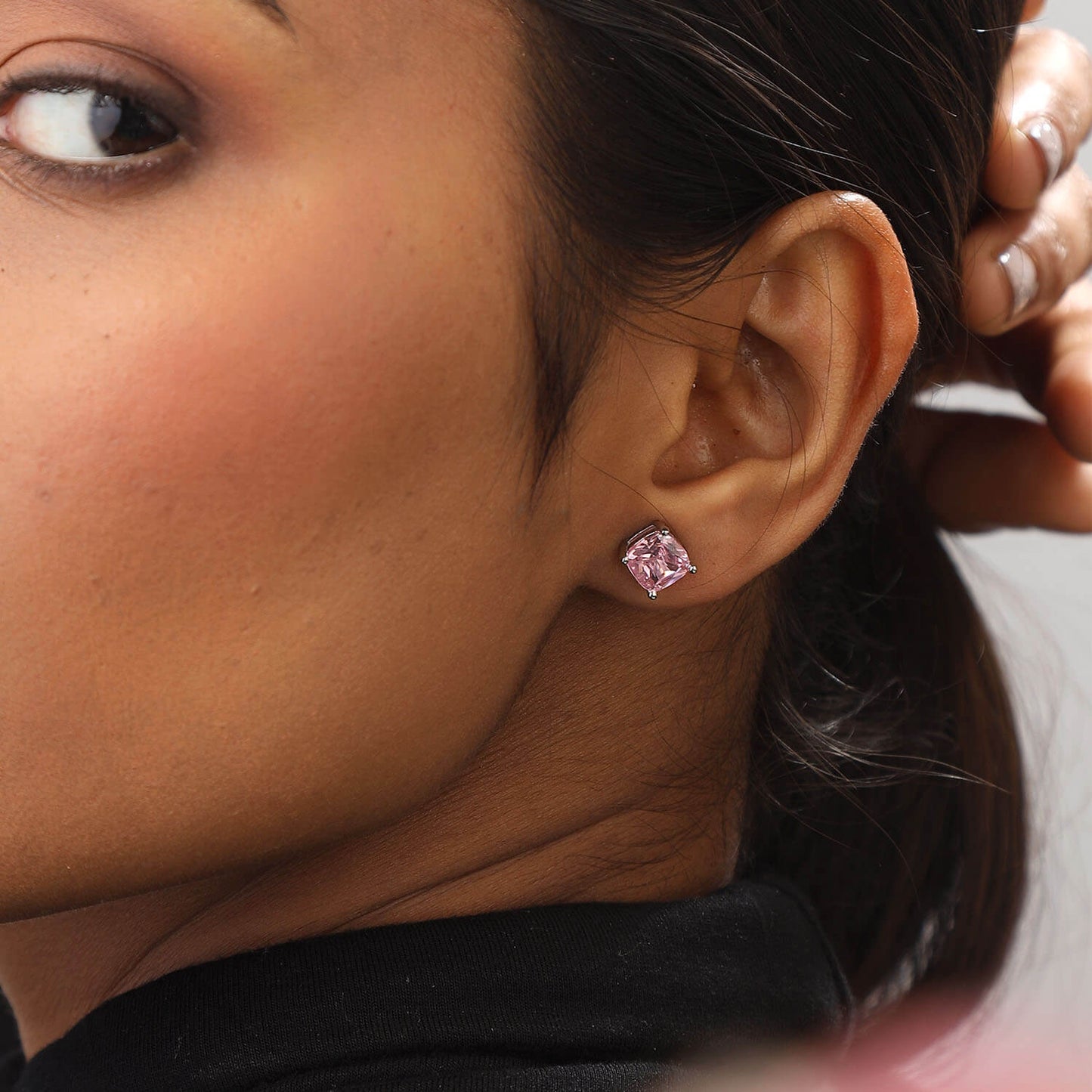 Rosabelle | 925 Silver Earrings (Cushion Cut)