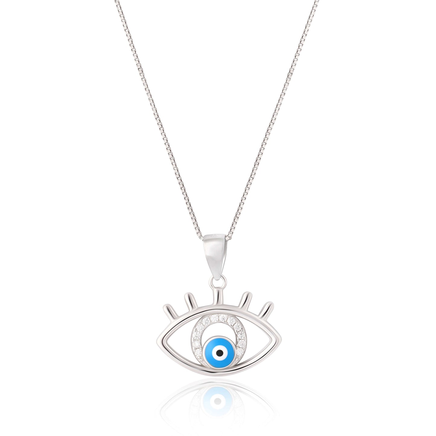 Protective Gaze | 925 Silver Pendant with Chain