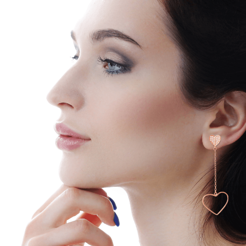 Argent Amour | 925 Silver Earrings (Rose Gold Plated)