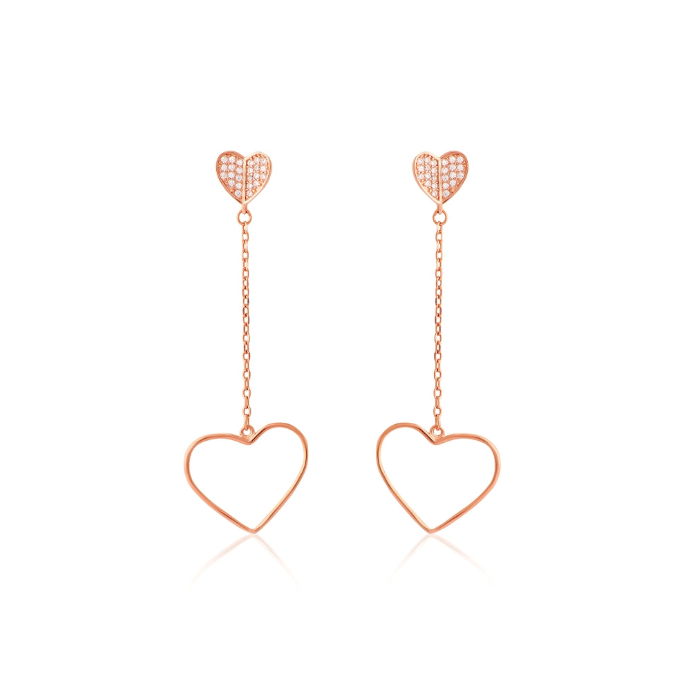 Argent Amour | 925 Silver Earrings (Rose Gold Plated)
