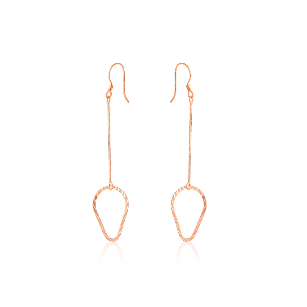 Rosa Belleza | 925 Silver Earrings (Rose Gold Plated)