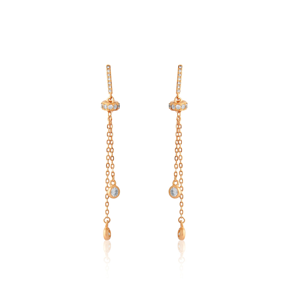 Sunrise Splash | 925 Silver Earrings (Rose Gold Plated)