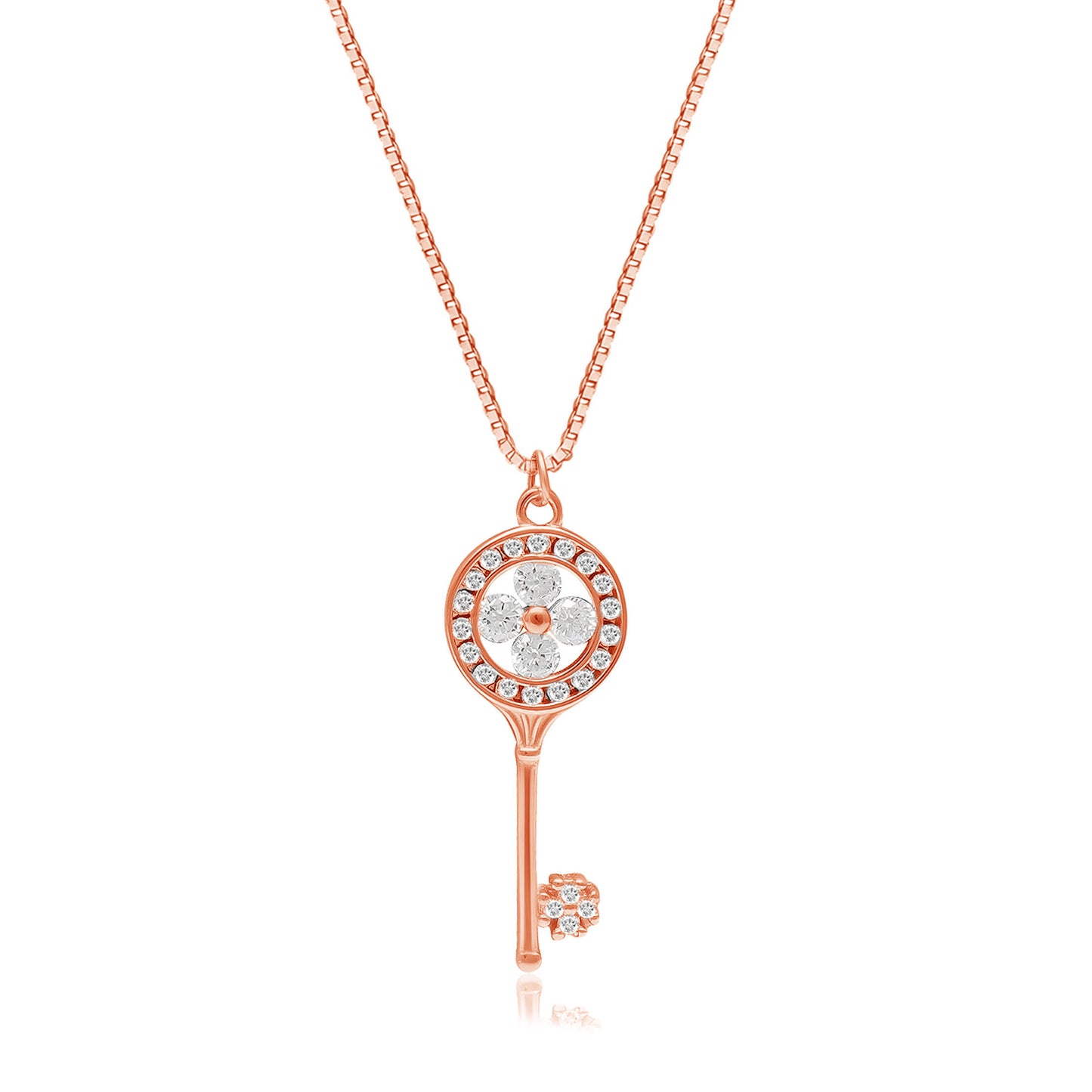 Moonlit Key | 925 Silver Pendant with Chain