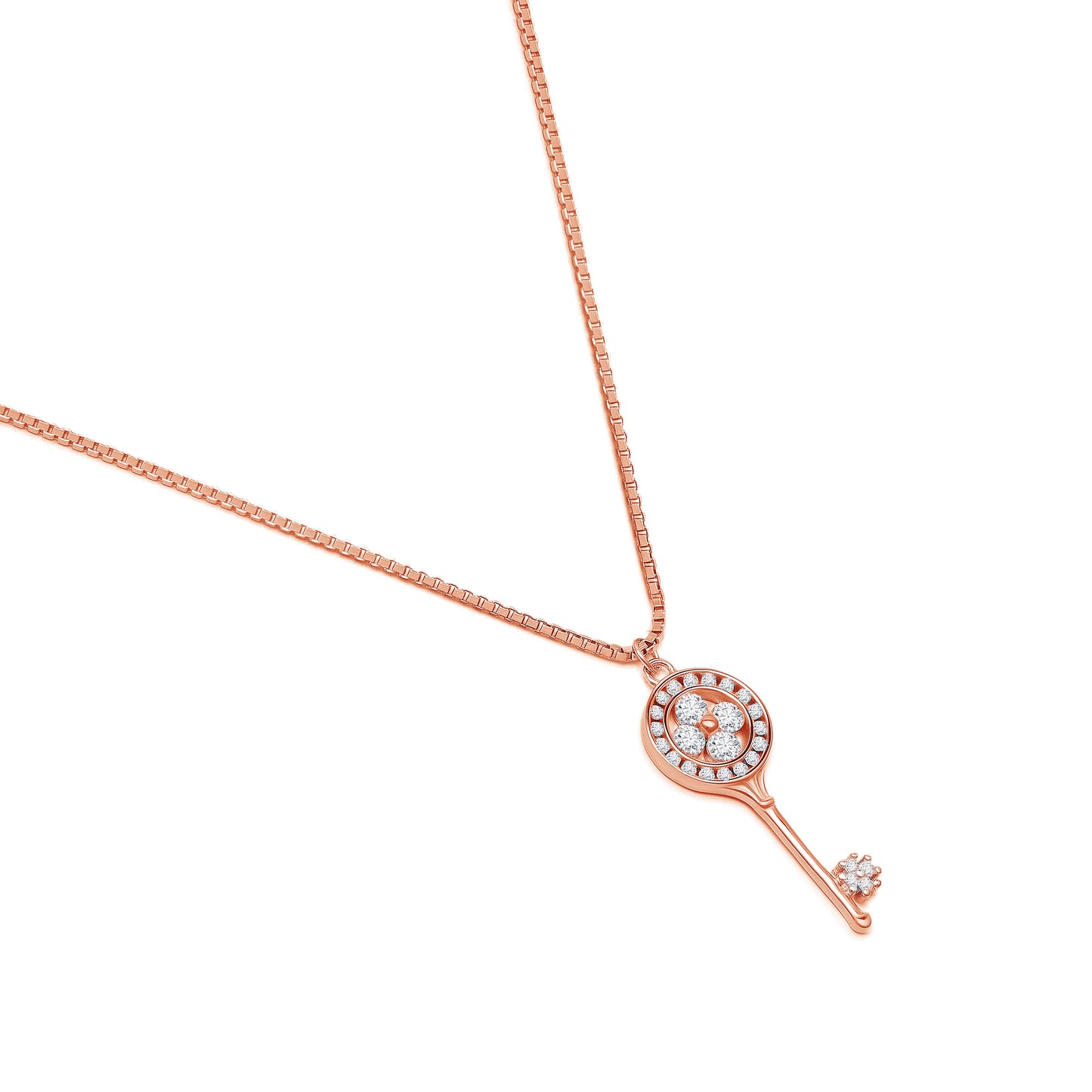 Moonlit Key | 925 Silver Pendant with Chain