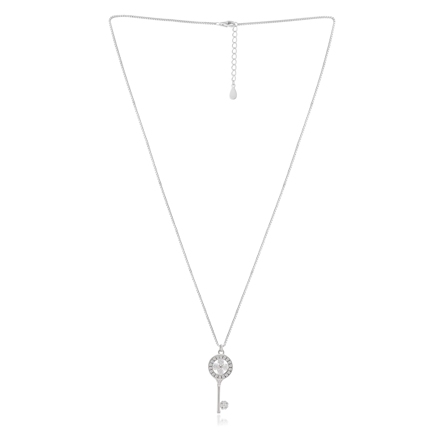 Moonlit Key | 925 Silver Pendant with Chain