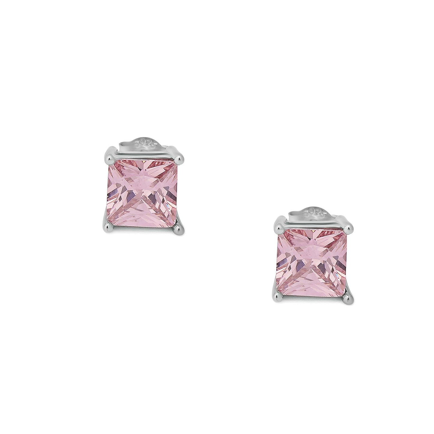 Rosabelle | 925 Silver Earrings (Princess Cut)