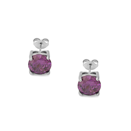 Amethyst Aura | 925 Silver Earrings