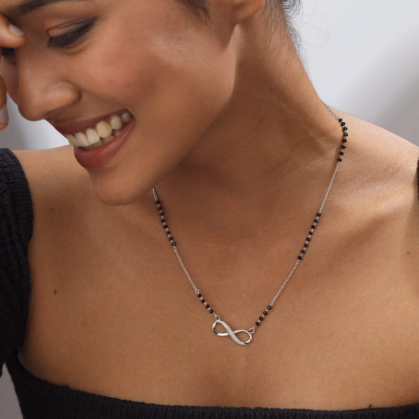 Infinity Bond | 925 Silver Pendant with Mangalsutra Chain
