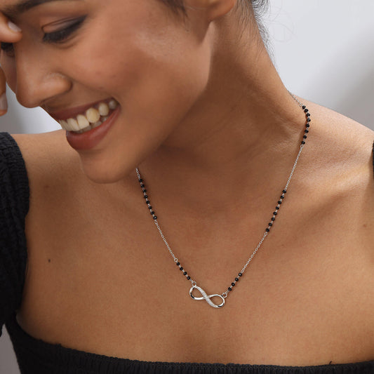 Infinity Bond | 925 Silver Pendant with Mangalsutra Chain