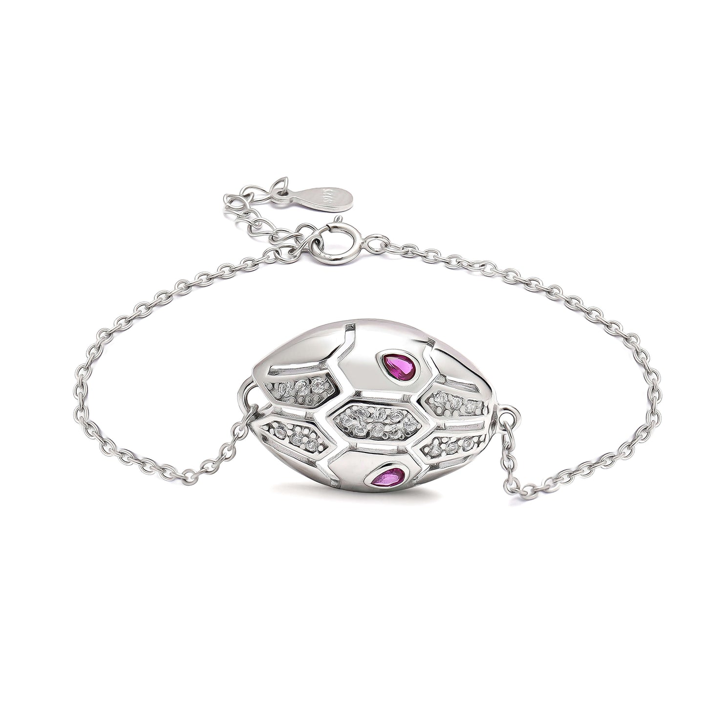 Serpentine Charm | 925 Silver Bracelet