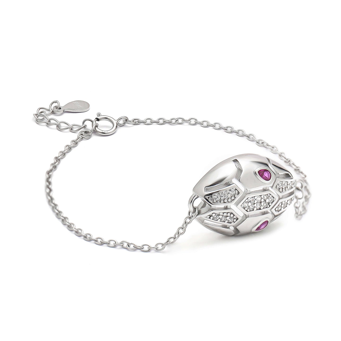 Serpentine Charm | 925 Silver Bracelet