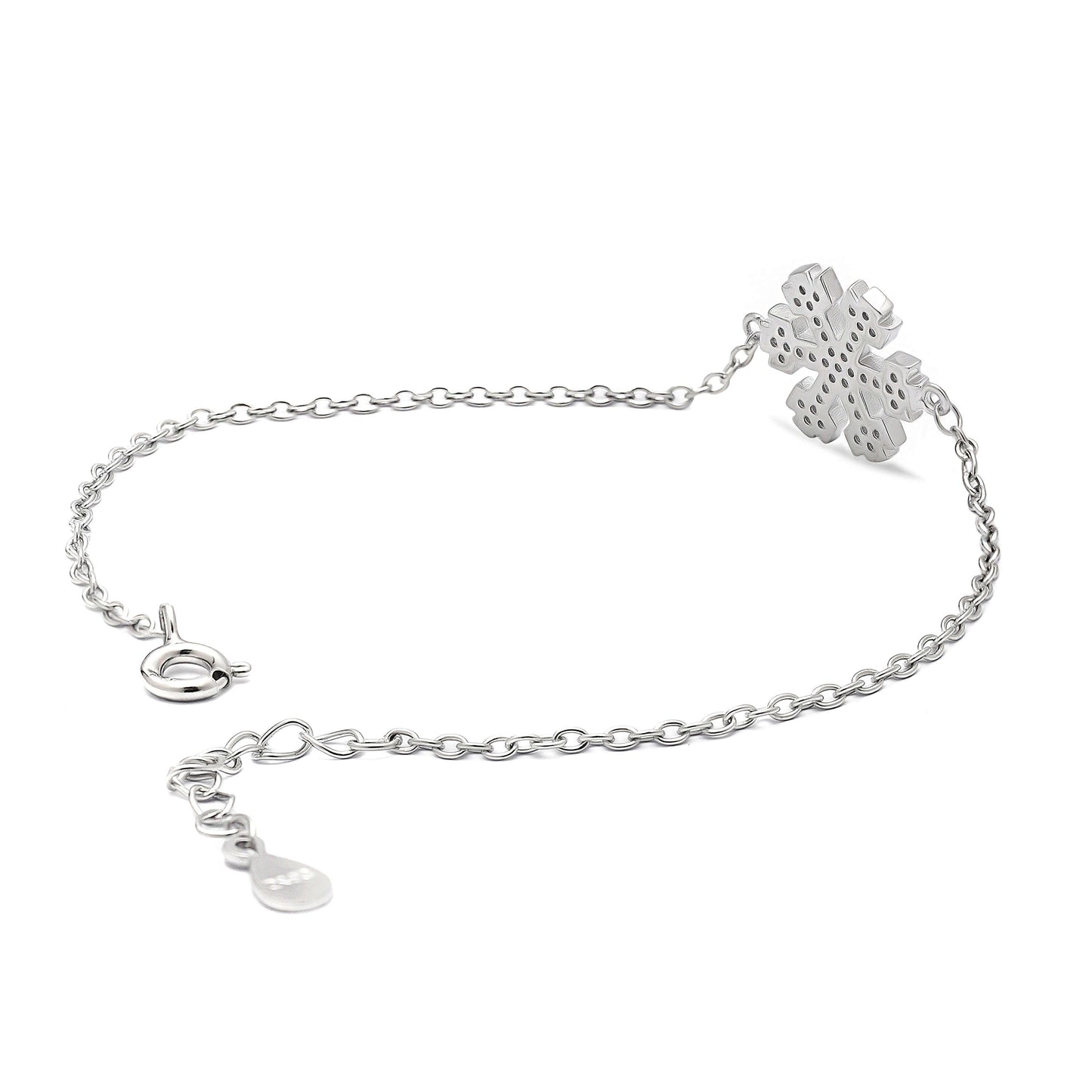 Frosted Charm | 925 Silver Bracelet