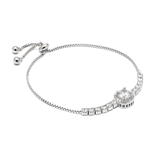 Solitaire Charm | 925 Silver Bracelet