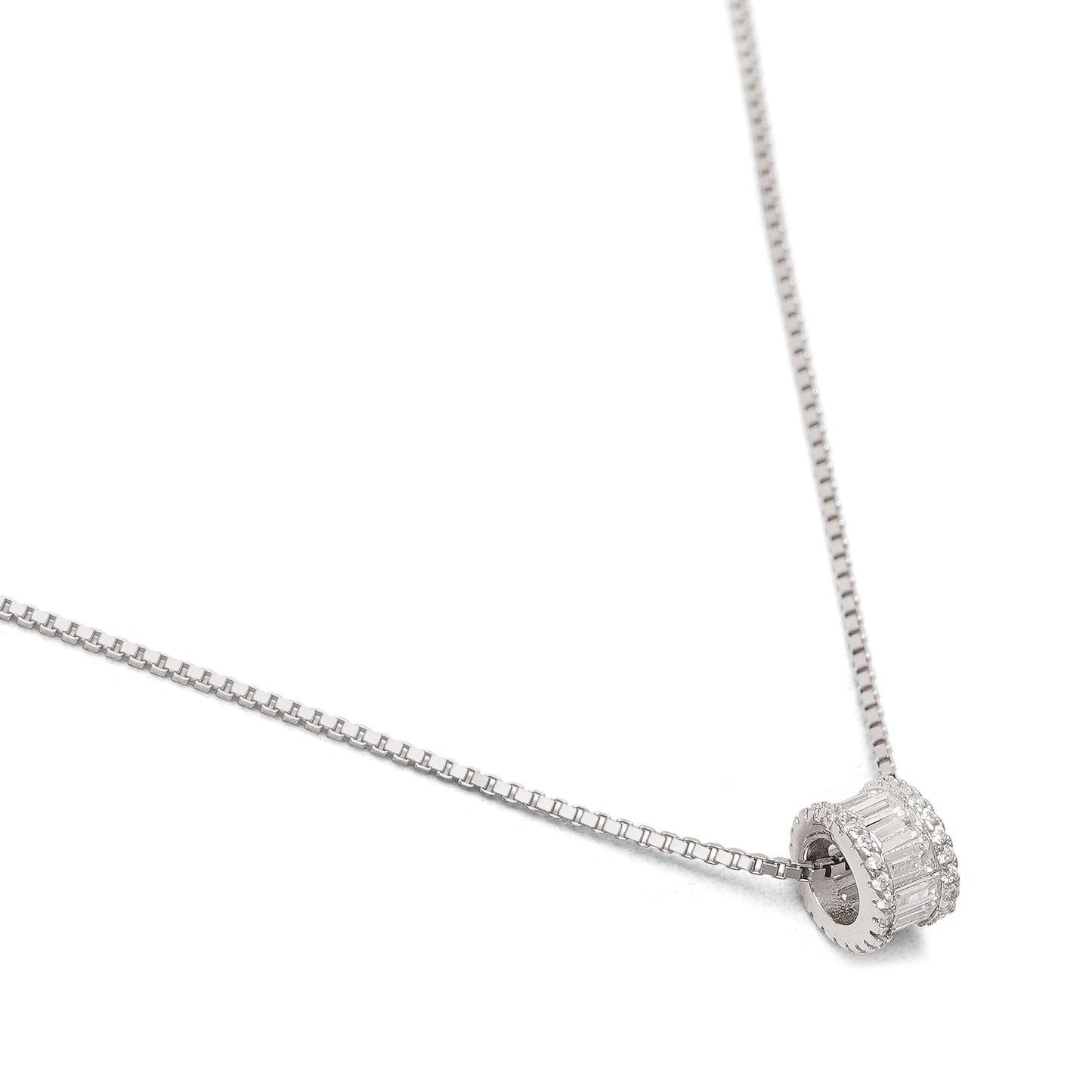 Sterling Halo | 925 Silver Pendant with Chain