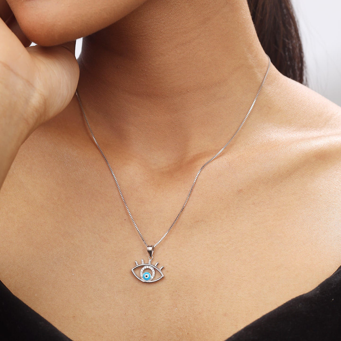 Protective Gaze | 925 Silver Pendant with Chain