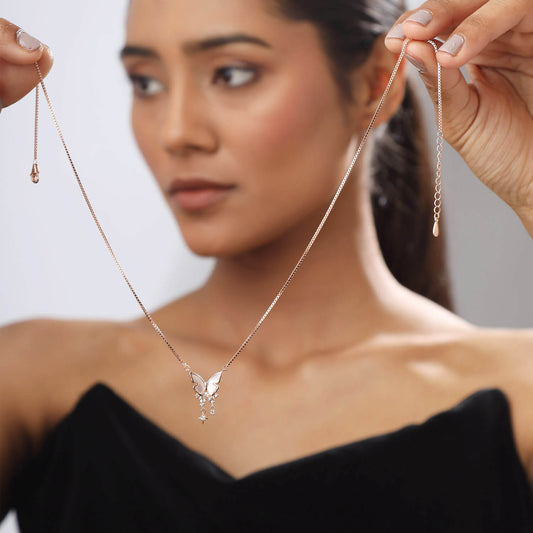 Butterfly Bliss | 925 Silver Pendant with Chain
