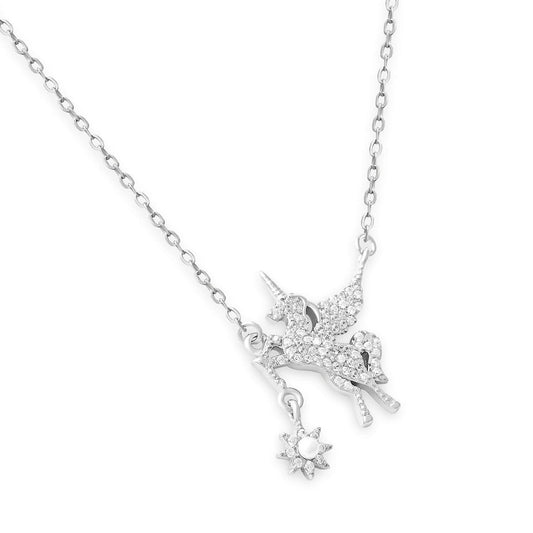 Luna Unicorn | 925 Silver Pendant with Chain