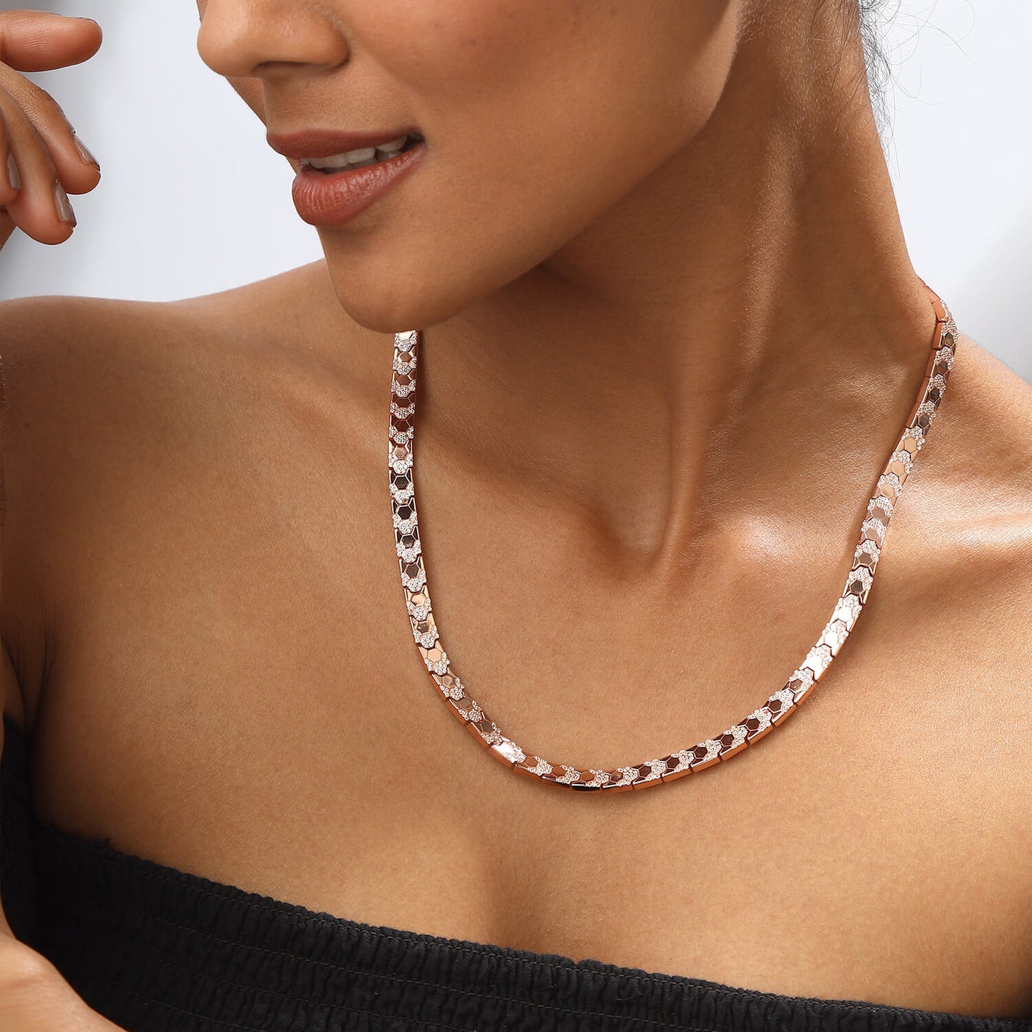 Aurora of Rose | 925 Silver Necklace