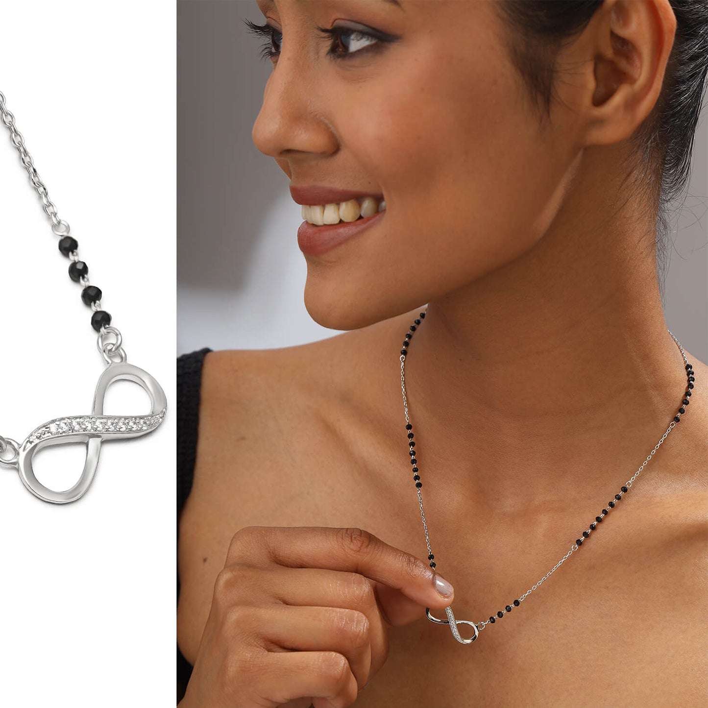 Infinity Bond | 925 Silver Pendant with Mangalsutra Chain