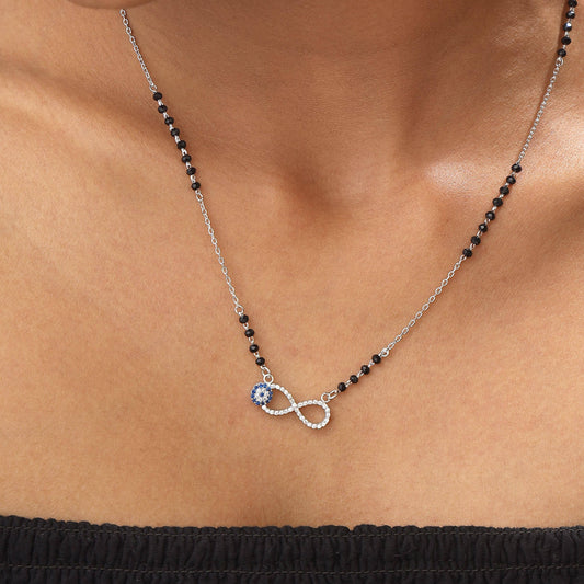 Infinite Charm | 925 Silver Pendant with Mangalsutra Chain