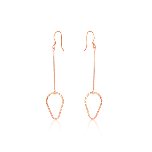 Rosa Belleza | 925 Silver Earrings (Rose Gold Plated)