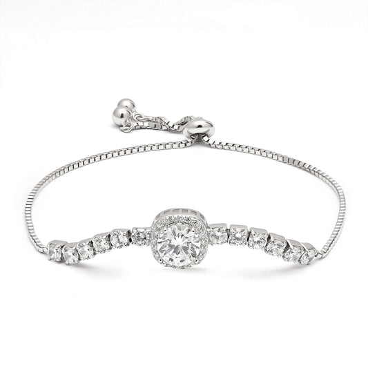 Solitaire Charm | 925 Silver Bracelet