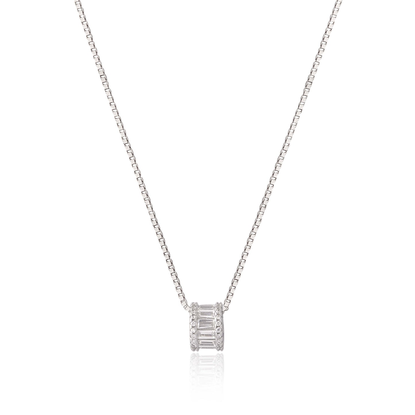 Sterling Halo | 925 Silver Pendant with Chain