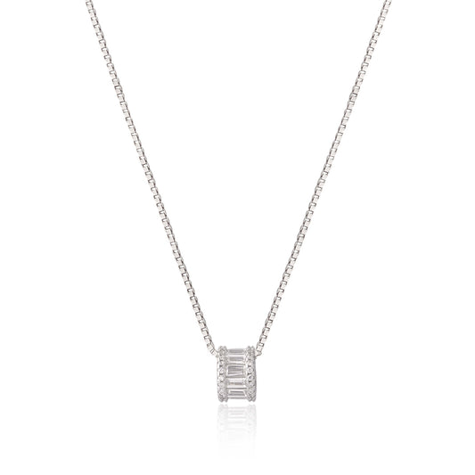 Sterling Halo | 925 Silver Pendant with Chain